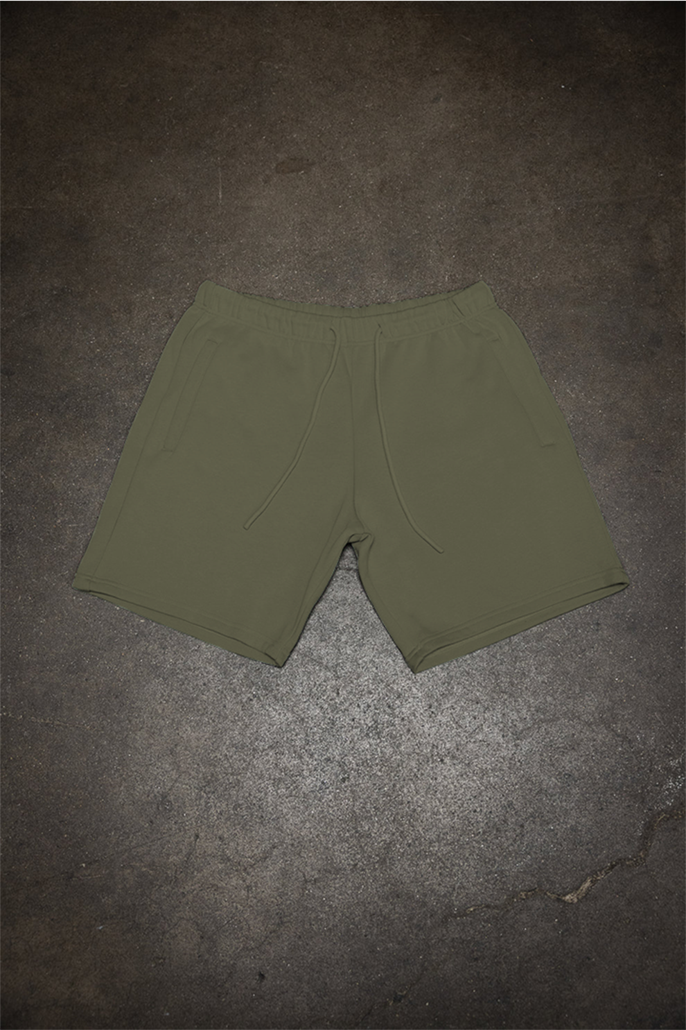Canvas Fleece Shorts - Olive