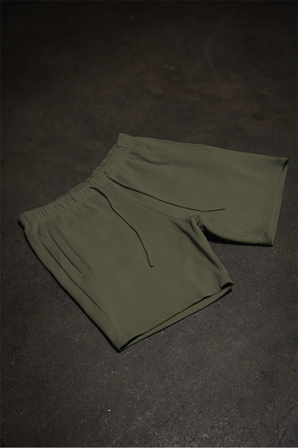 Canvas Fleece Shorts - Olive