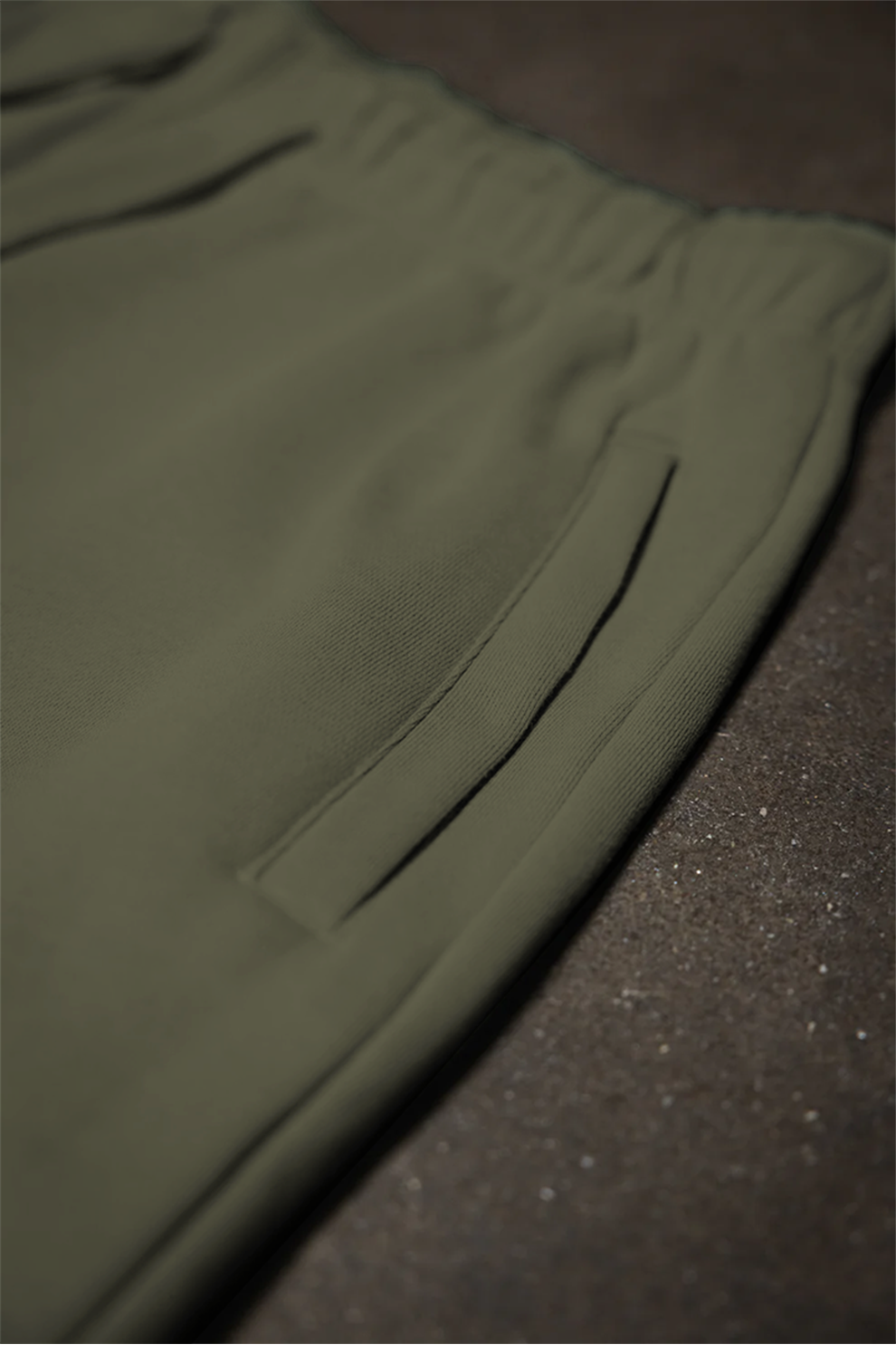 Canvas Fleece Shorts - Olive