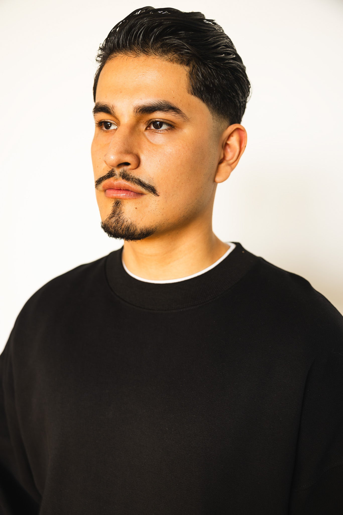French Terry Crewneck Sweatshirt - Black