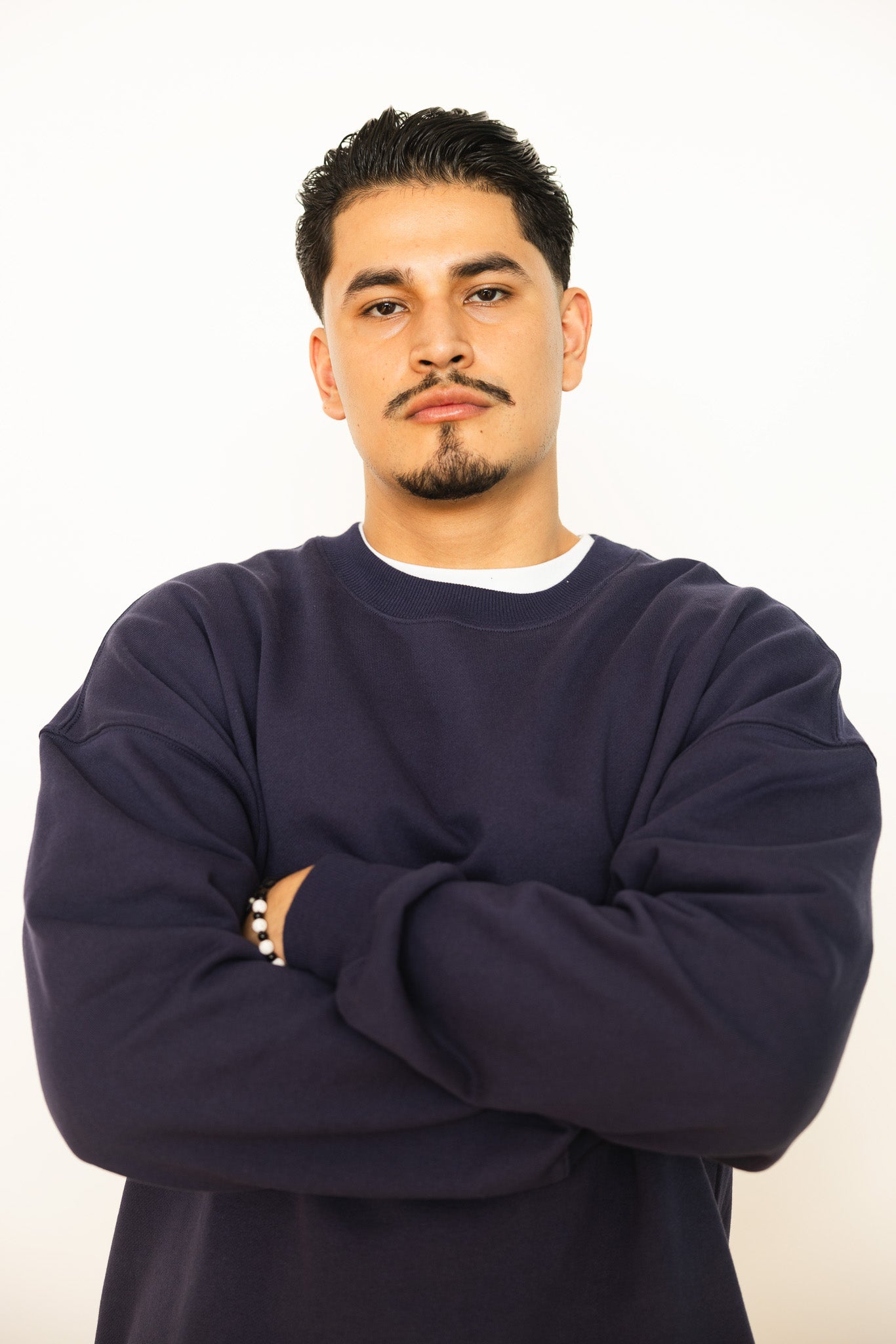 French Terry Crewneck Sweatshirt - Navy