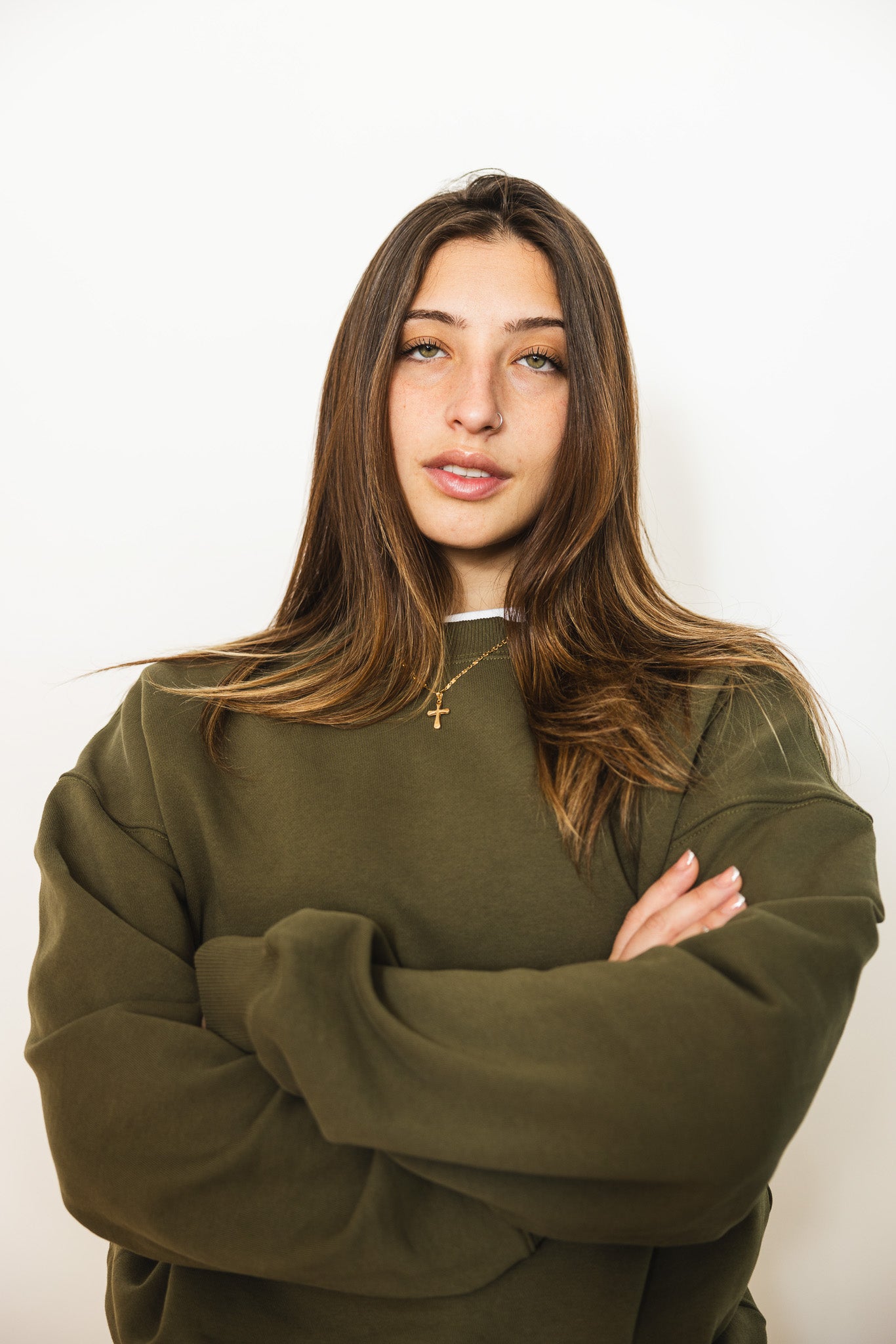 French Terry Crewneck Sweatshirt - Olive