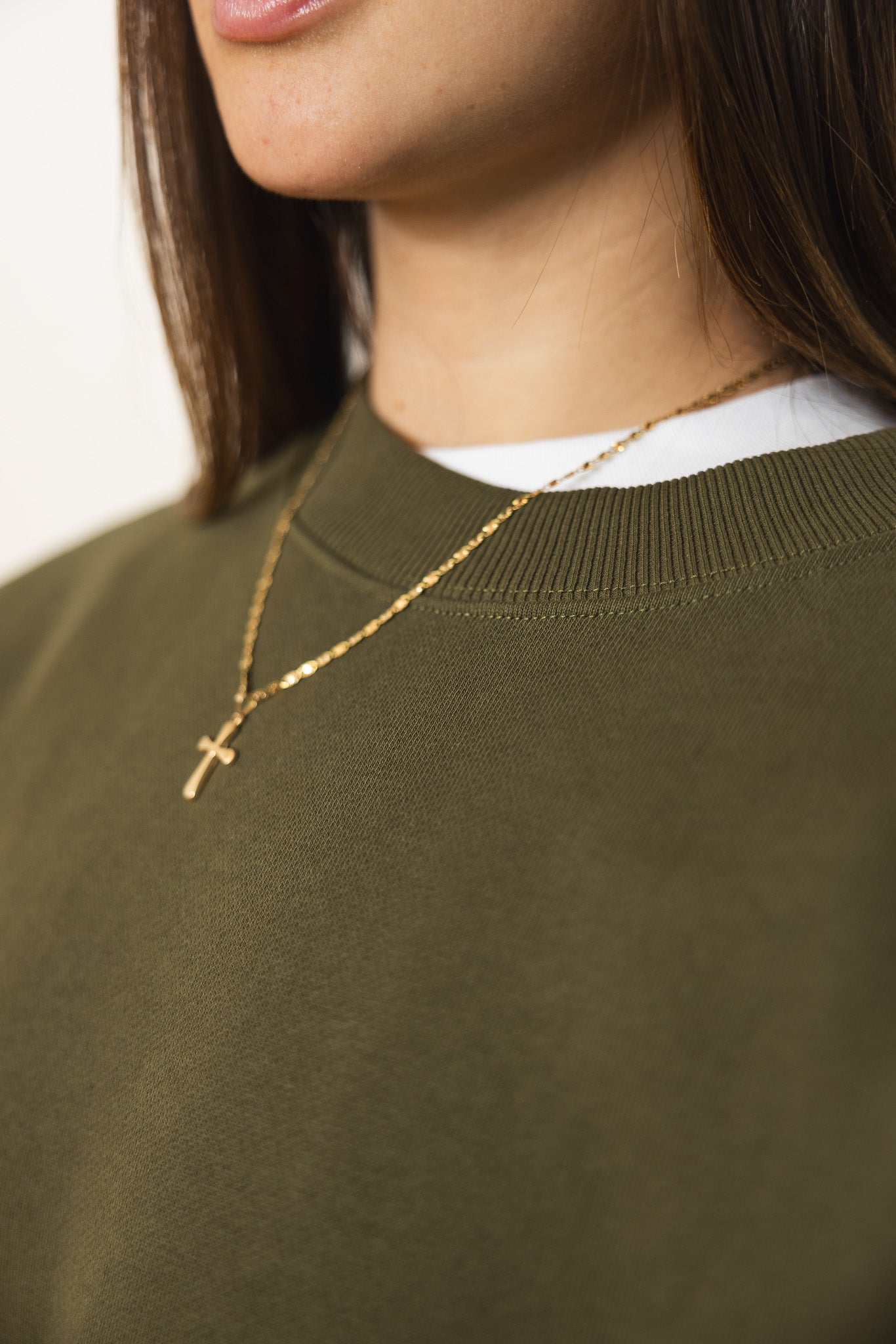 French Terry Crewneck Sweatshirt - Olive