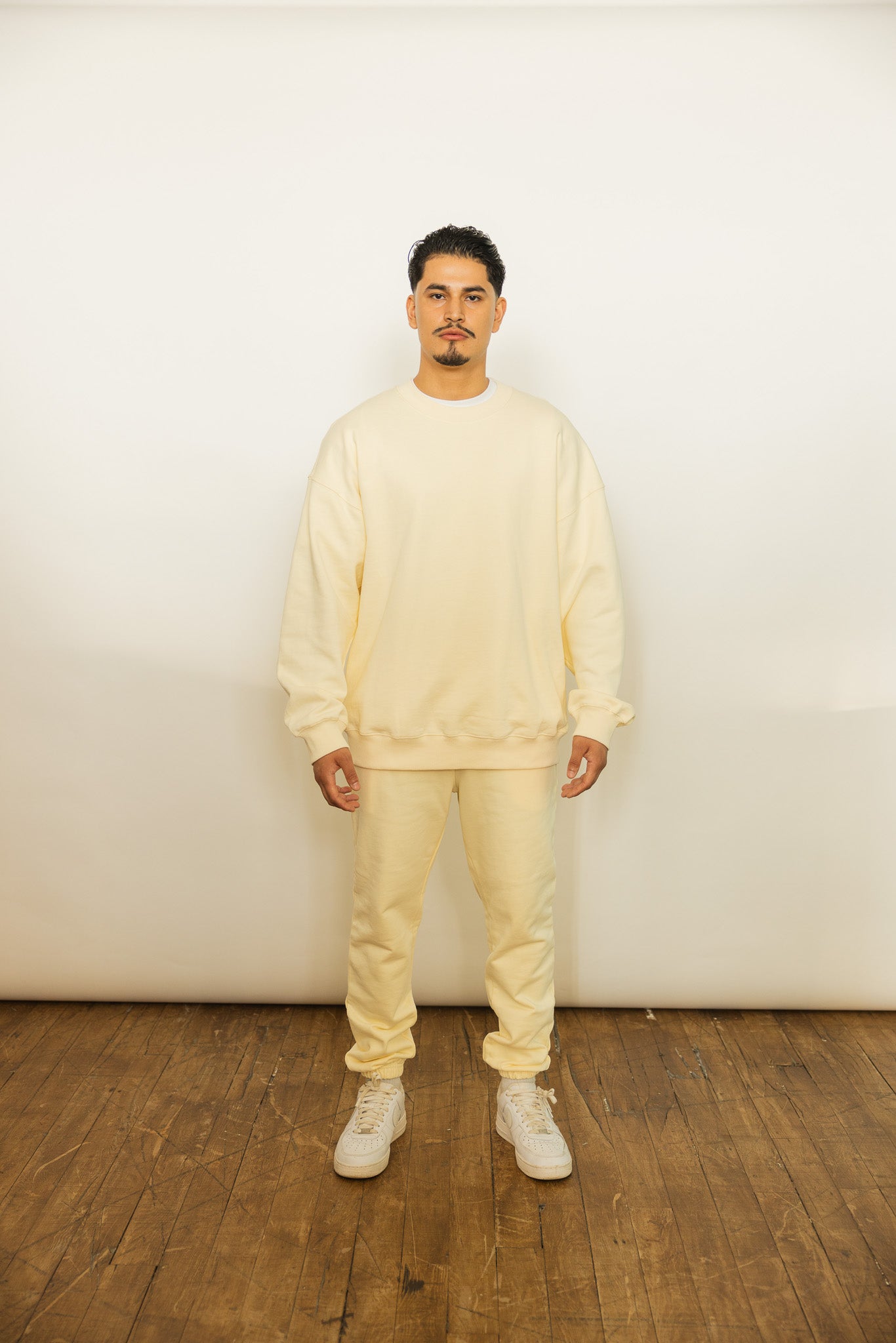 French Terry Crewneck Sweatshirt - Butter Milk