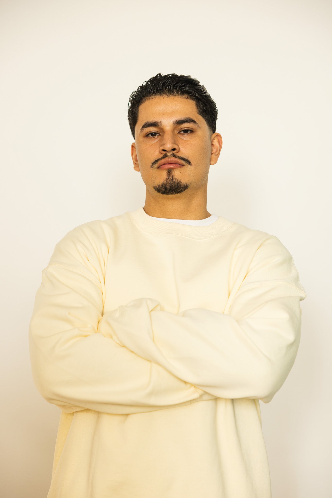 French Terry Crewneck Sweatshirt - Butter Milk