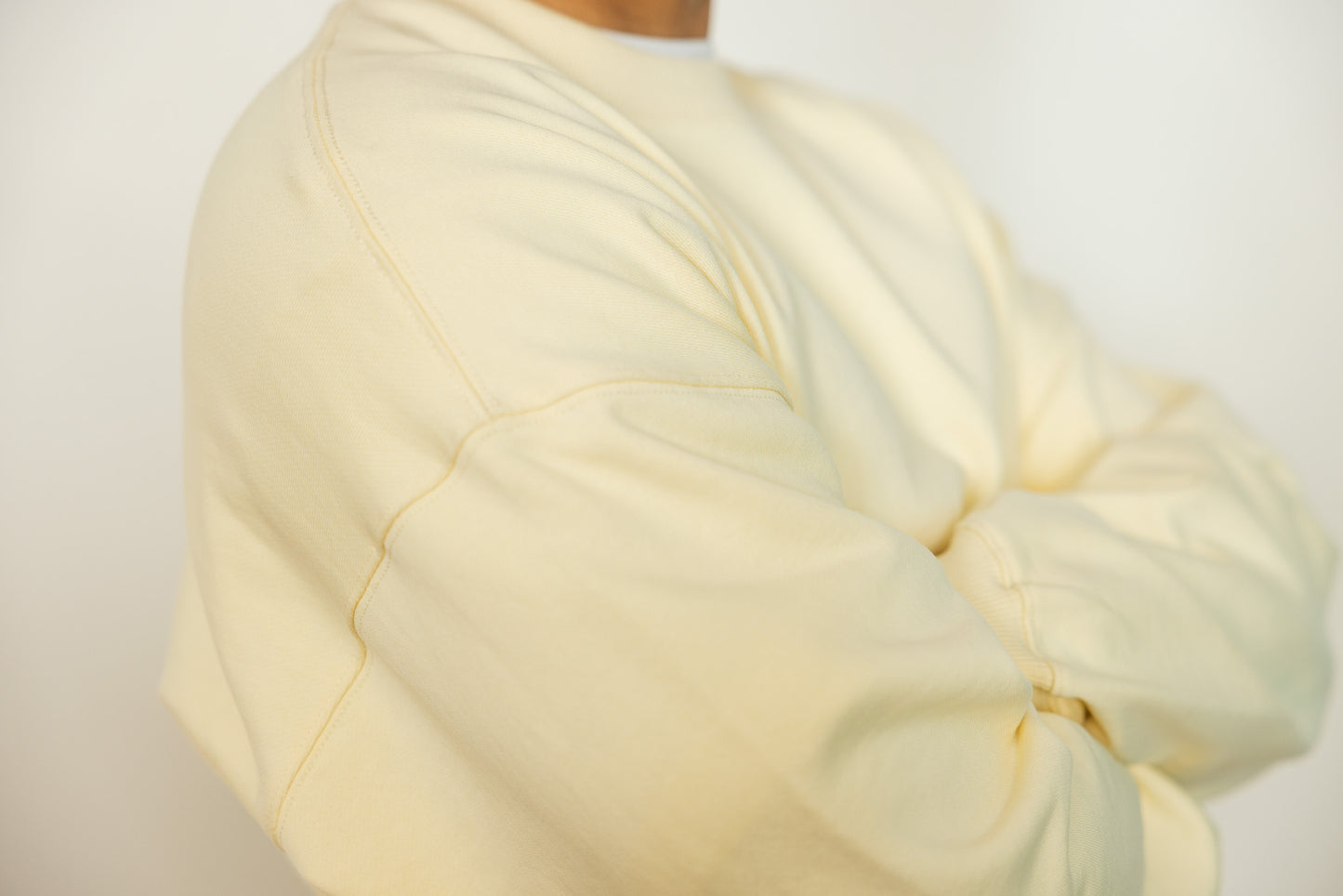 French Terry Crewneck Sweatshirt - Butter Milk