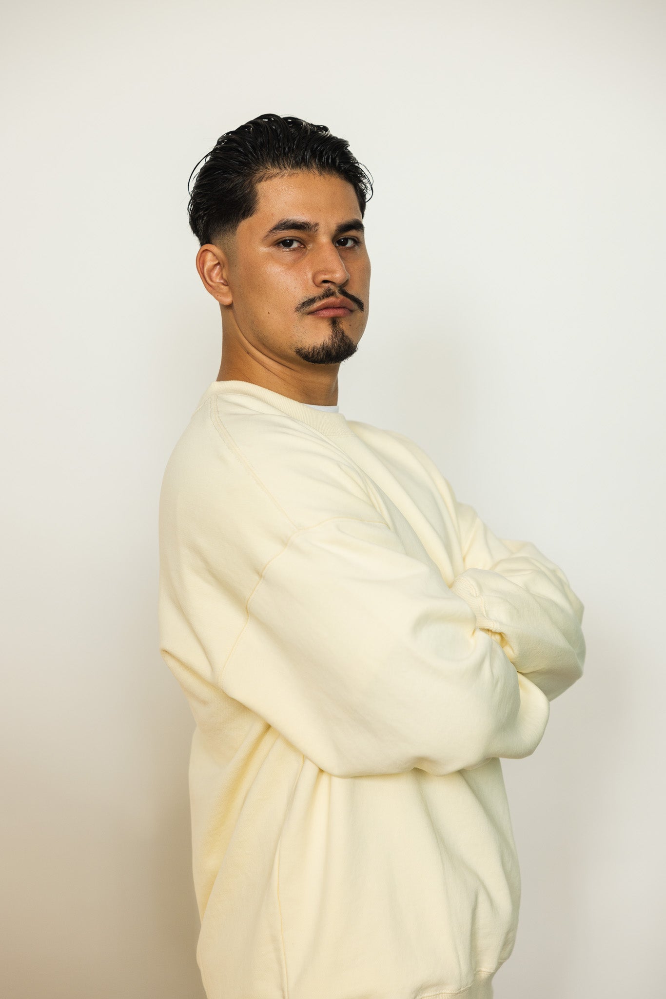 French Terry Crewneck Sweatshirt - Butter Milk
