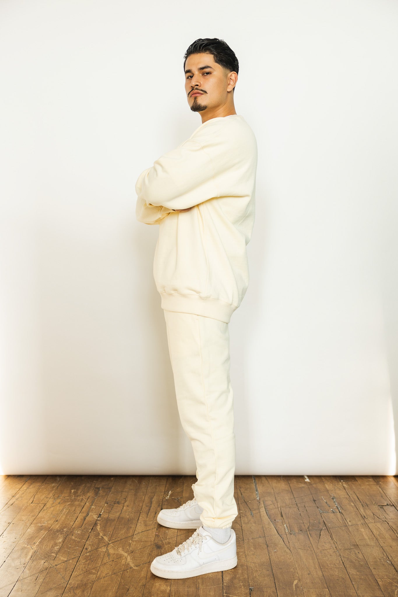 French Terry Crewneck Sweatshirt - Butter Milk