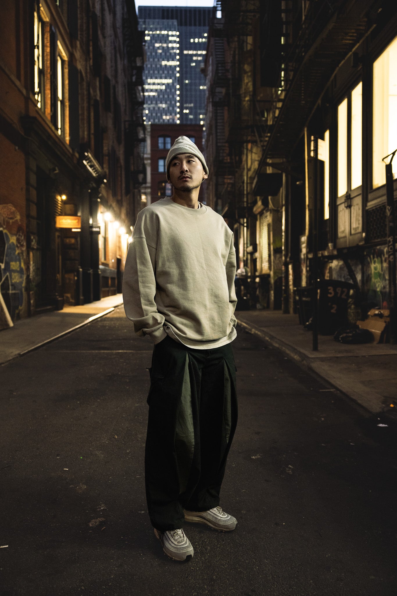 French Terry Crewneck Sweatshirt - Khaki