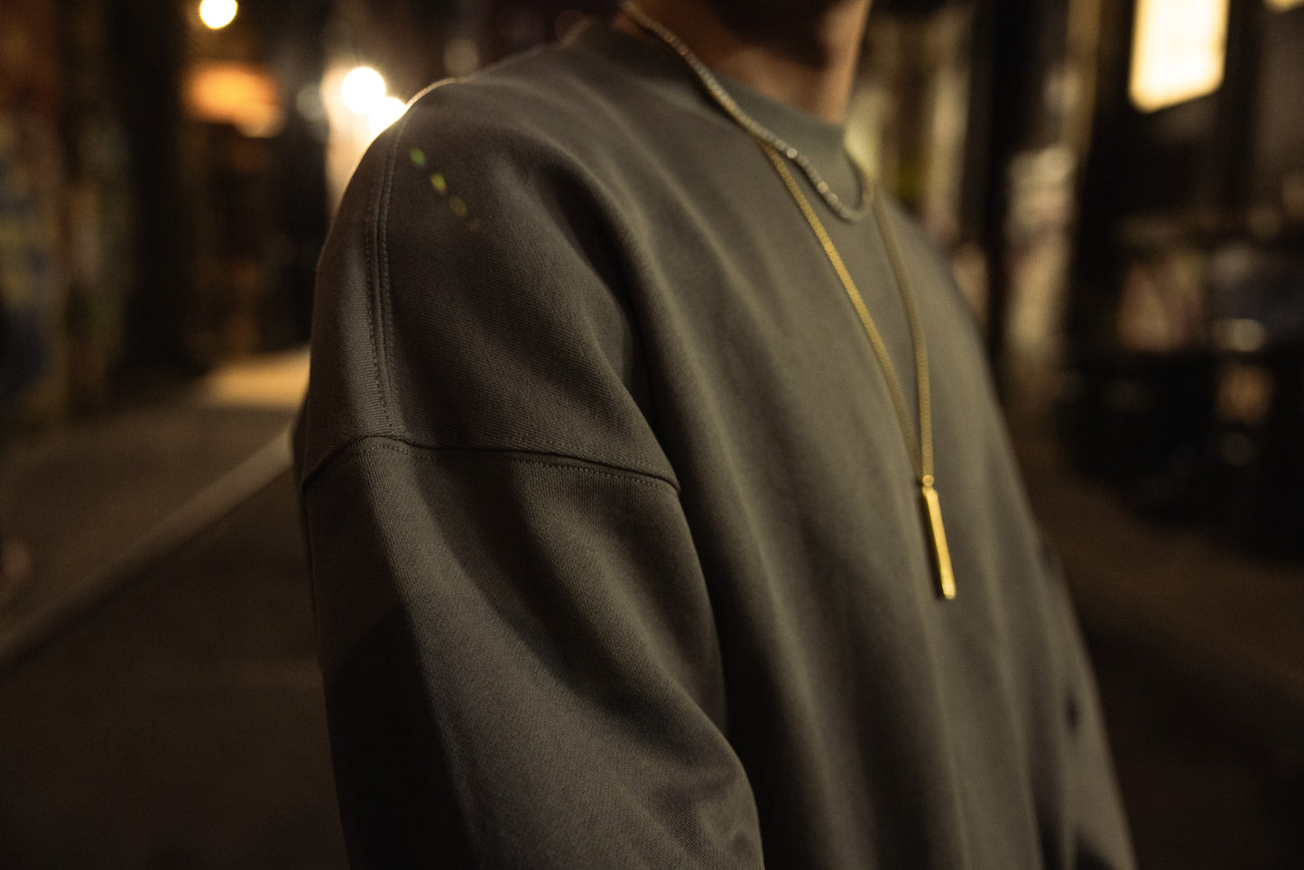 French Terry Crewneck Sweatshirt - Dark Grey