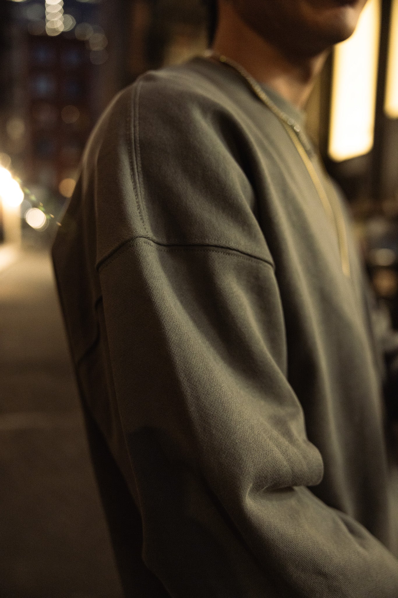 French Terry Crewneck Sweatshirt - Dark Grey
