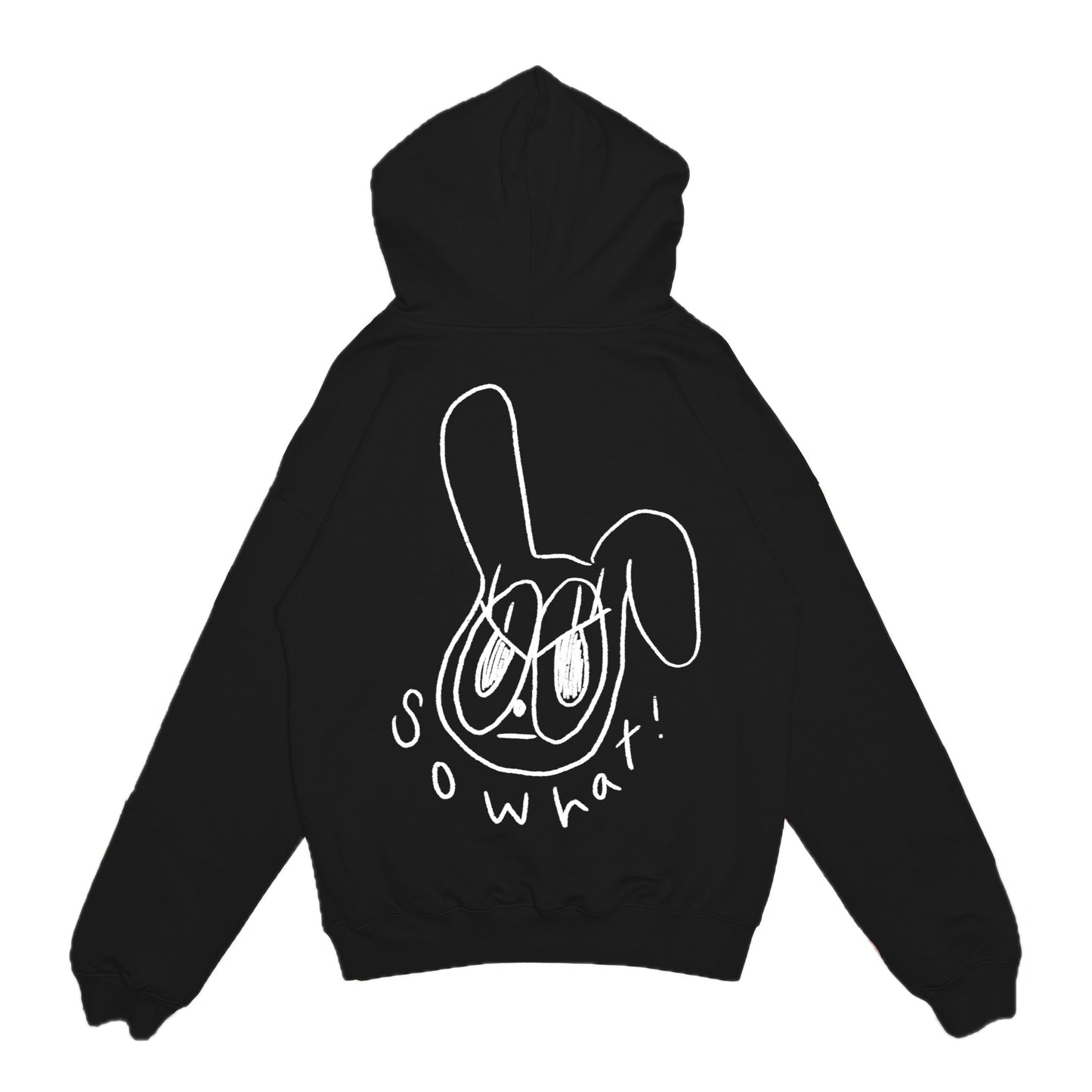 MINIJOY X RIFLESSI BLACK FRENCH TERRY HOODIE