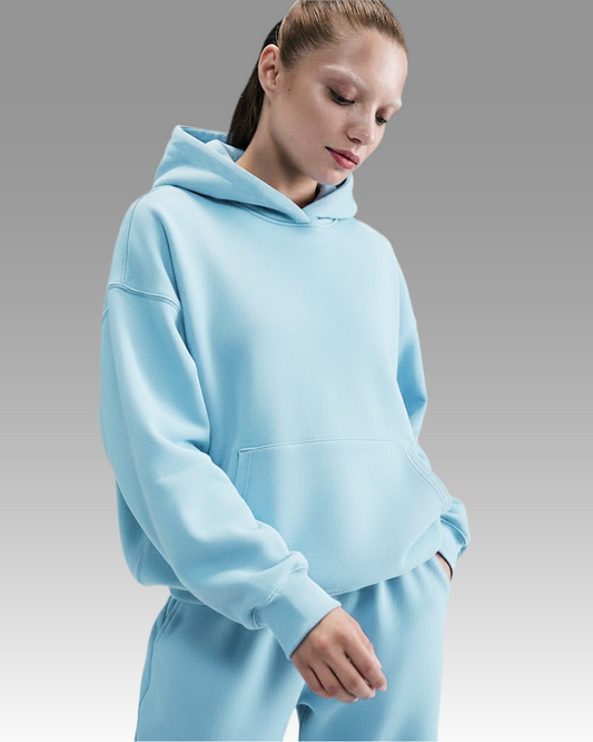 French Terry Hoodie - Baby Blue