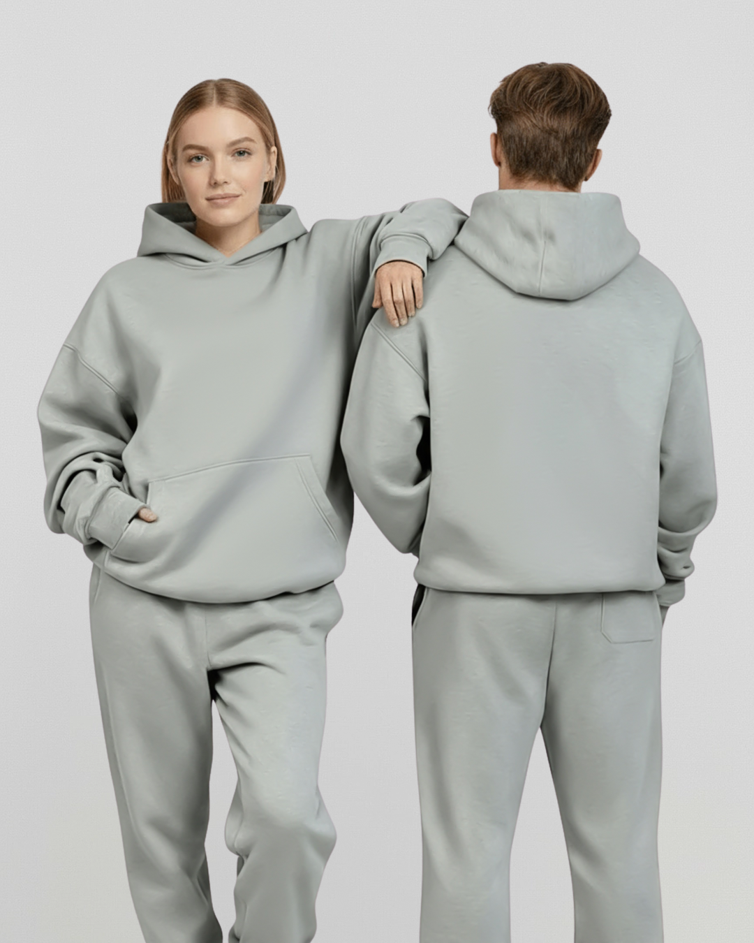 Cotton Fleece Hoodie - Dark Grey