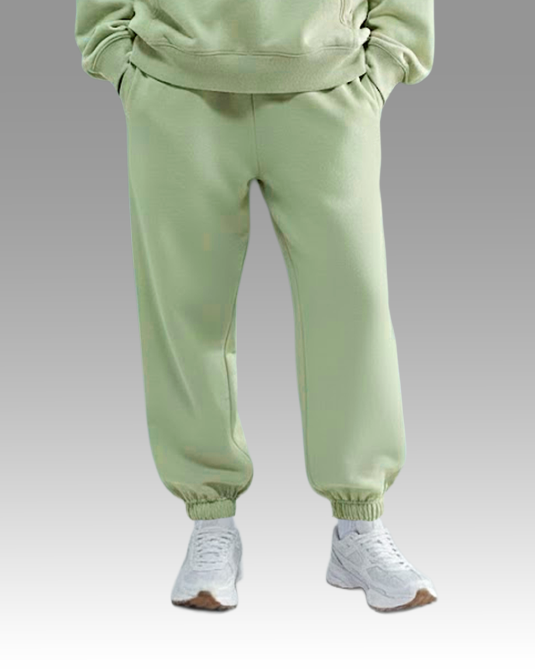 French Terry Joggers - Dusty Mint