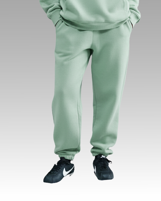 Cotton Fleece Joggers - Dusty Mint