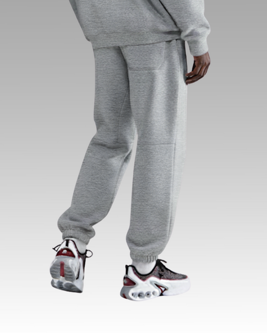 Cotton Fleece Joggers - Heather Grey