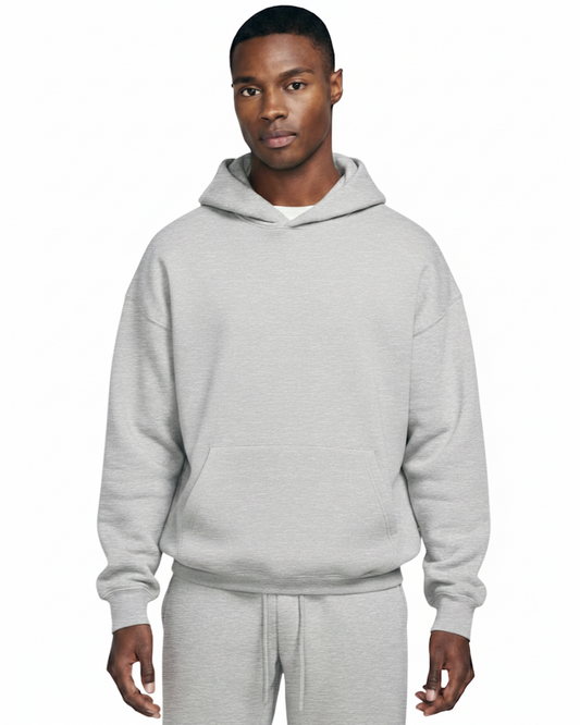Cotton Fleece Hoodie - Light Oatmeal