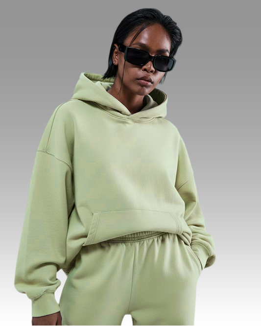 French Terry Hoodie - Light Sage