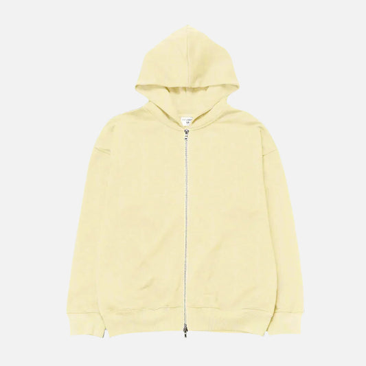 French Terry Double Zip Up - Butter Milk