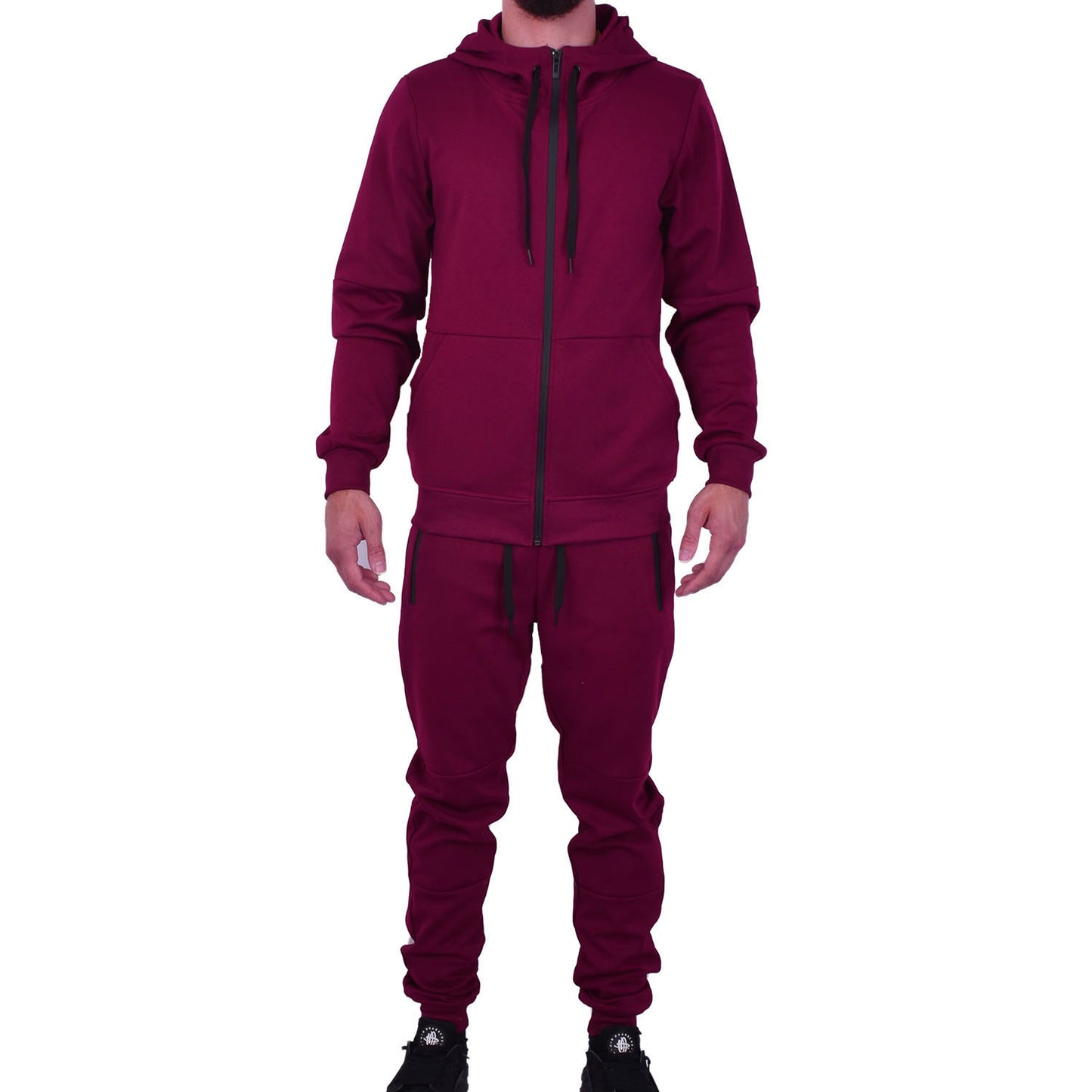 Men's Tech Fleece Tracksuit - Burgundy