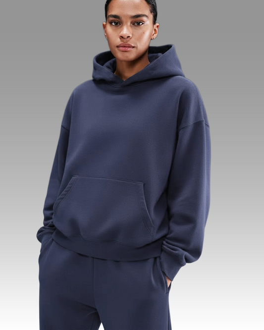 French Terry Hoodie - Navy
