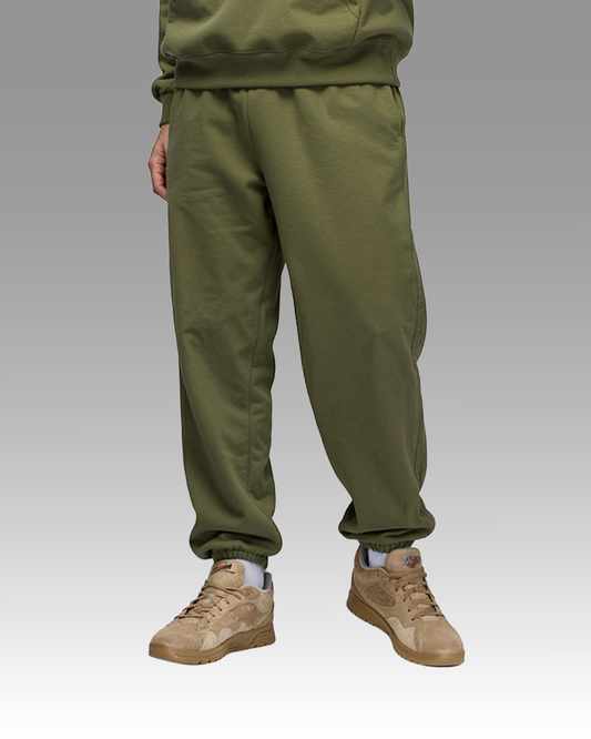Cotton Fleece Joggers - Olive