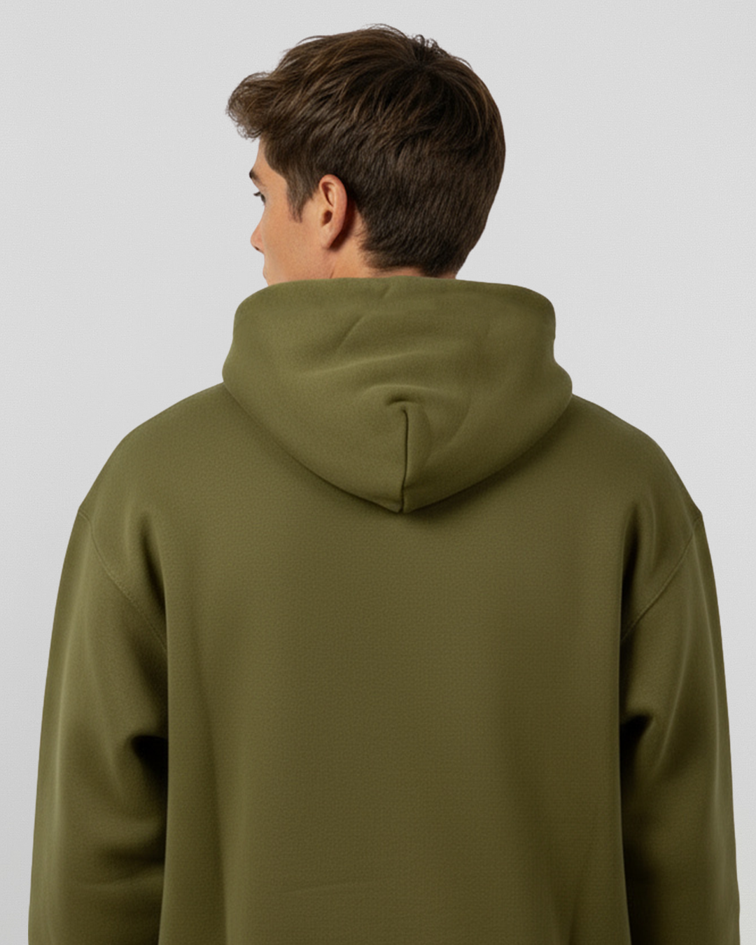 Cotton Fleece Hoodie - Olive