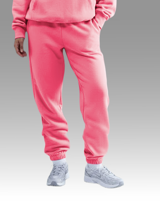 French Terry Joggers - Pastel Magenta