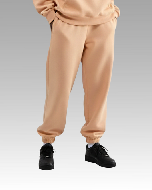 Cotton Fleece Joggers - Peach Fuzz