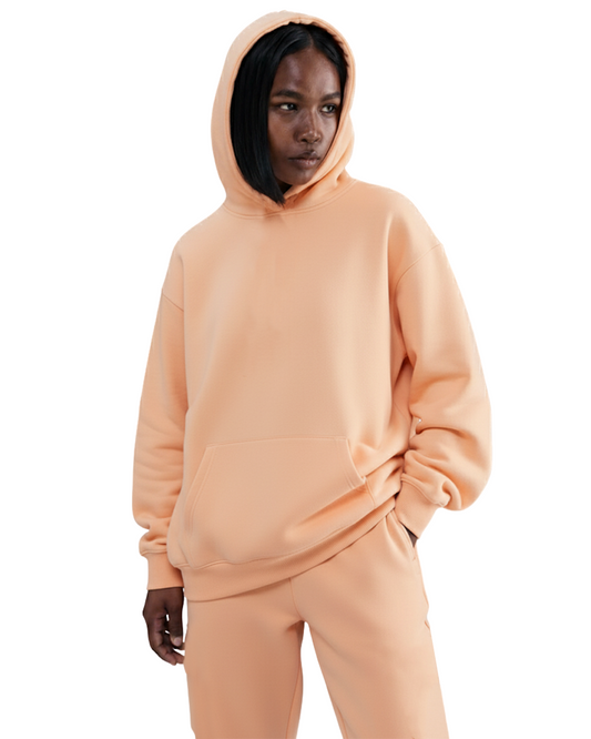 Cotton Fleece Hoodie - Peach Fuzz