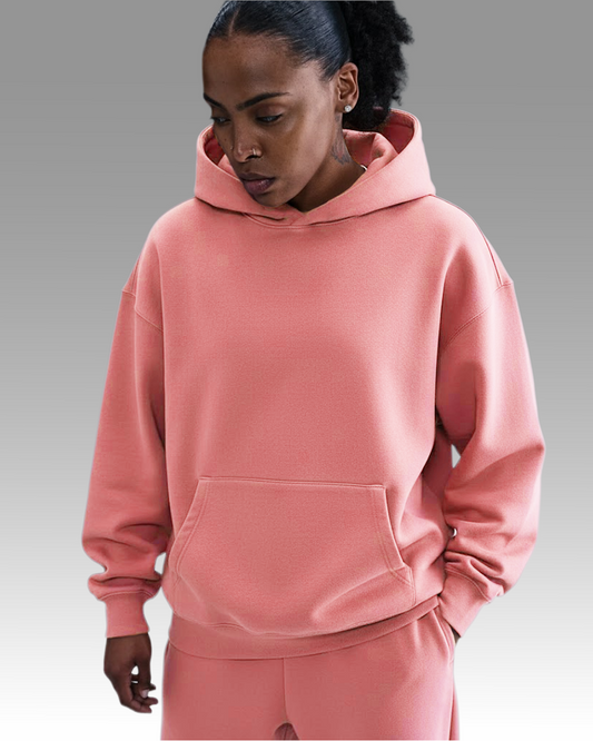French Terry Hoodie - Rose Wine