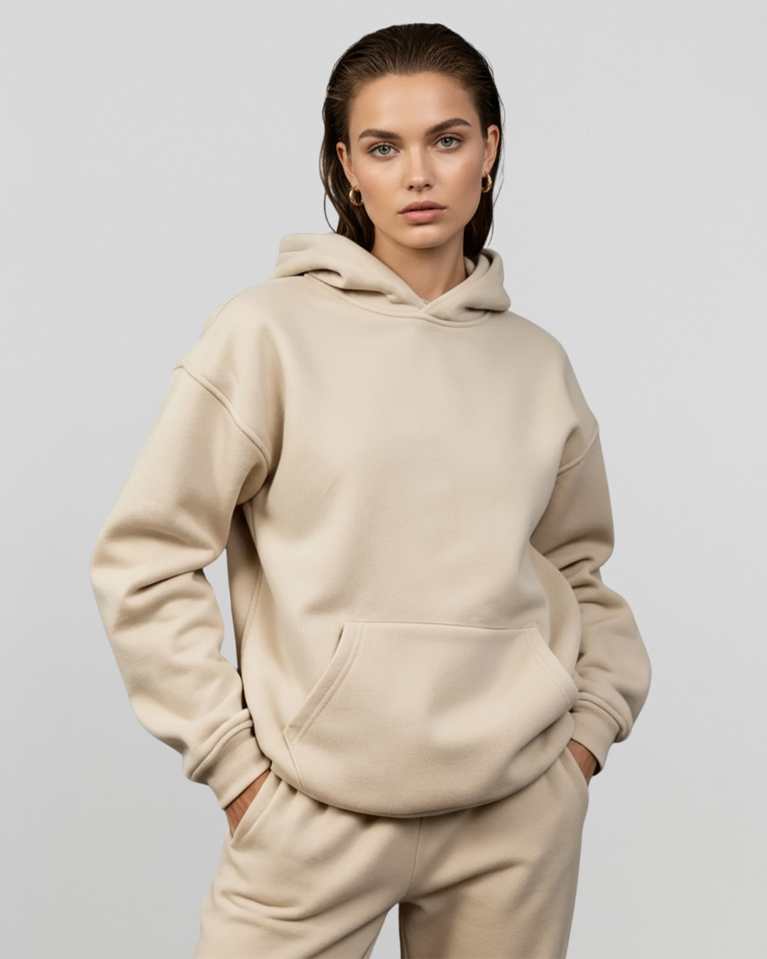 Cotton Fleece Set - Sand