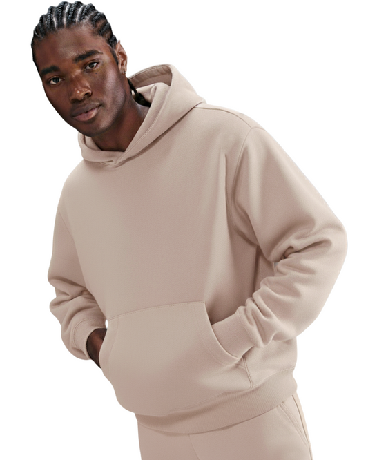 Cotton Fleece Hoodie - Sand