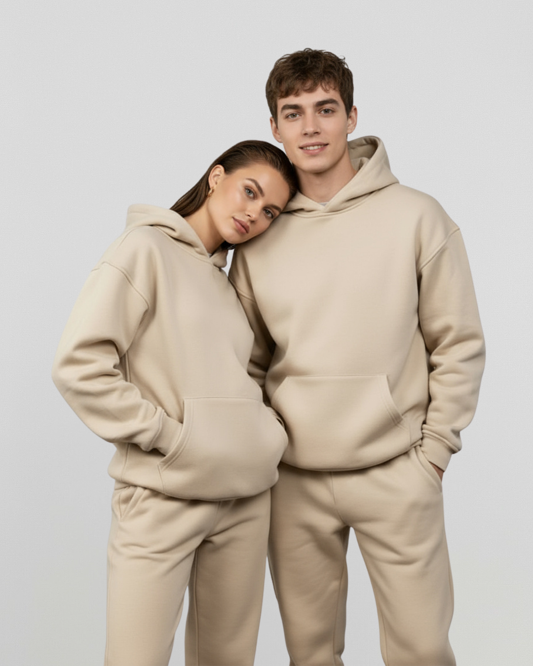 Men's Cotton Fleece Set - Sand