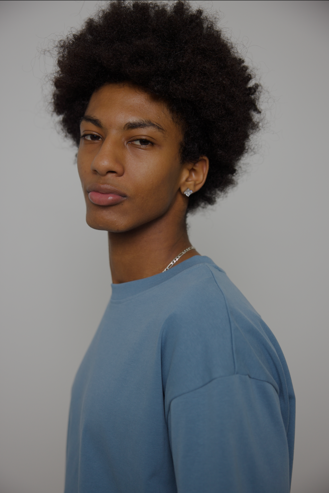 Canvas T Shirt - Smokey Blue