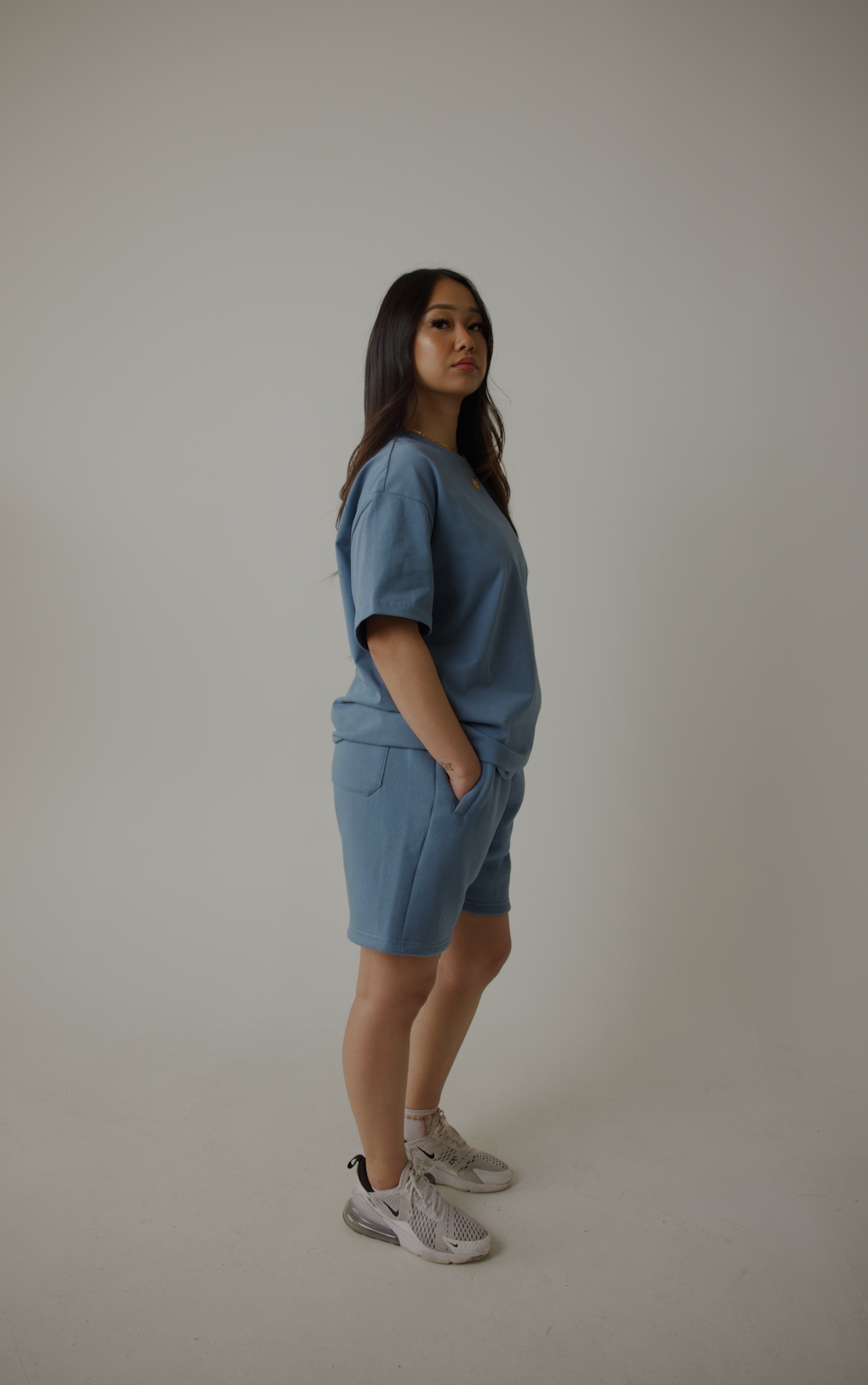 Canvas T Shirt - Smokey Blue
