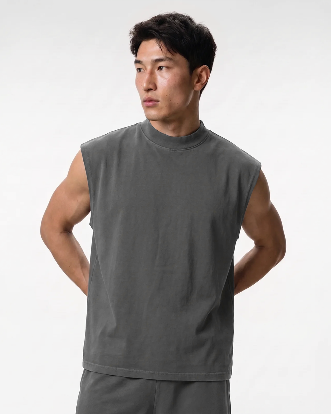 Canvas Muscle Tee - Dark Grey