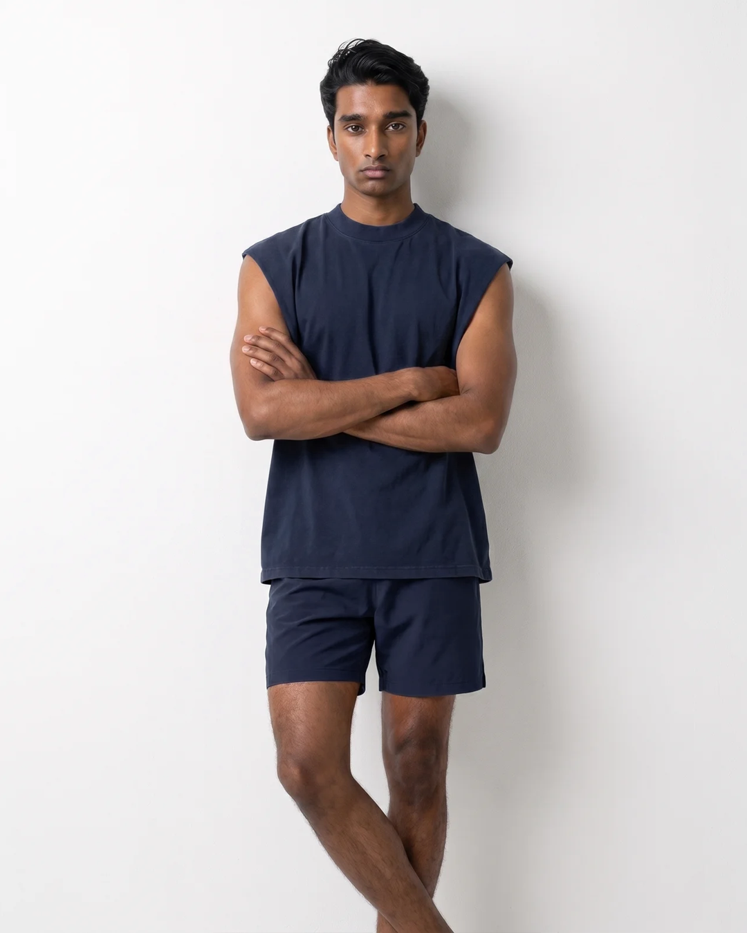 Canvas Muscle Tee - Navy