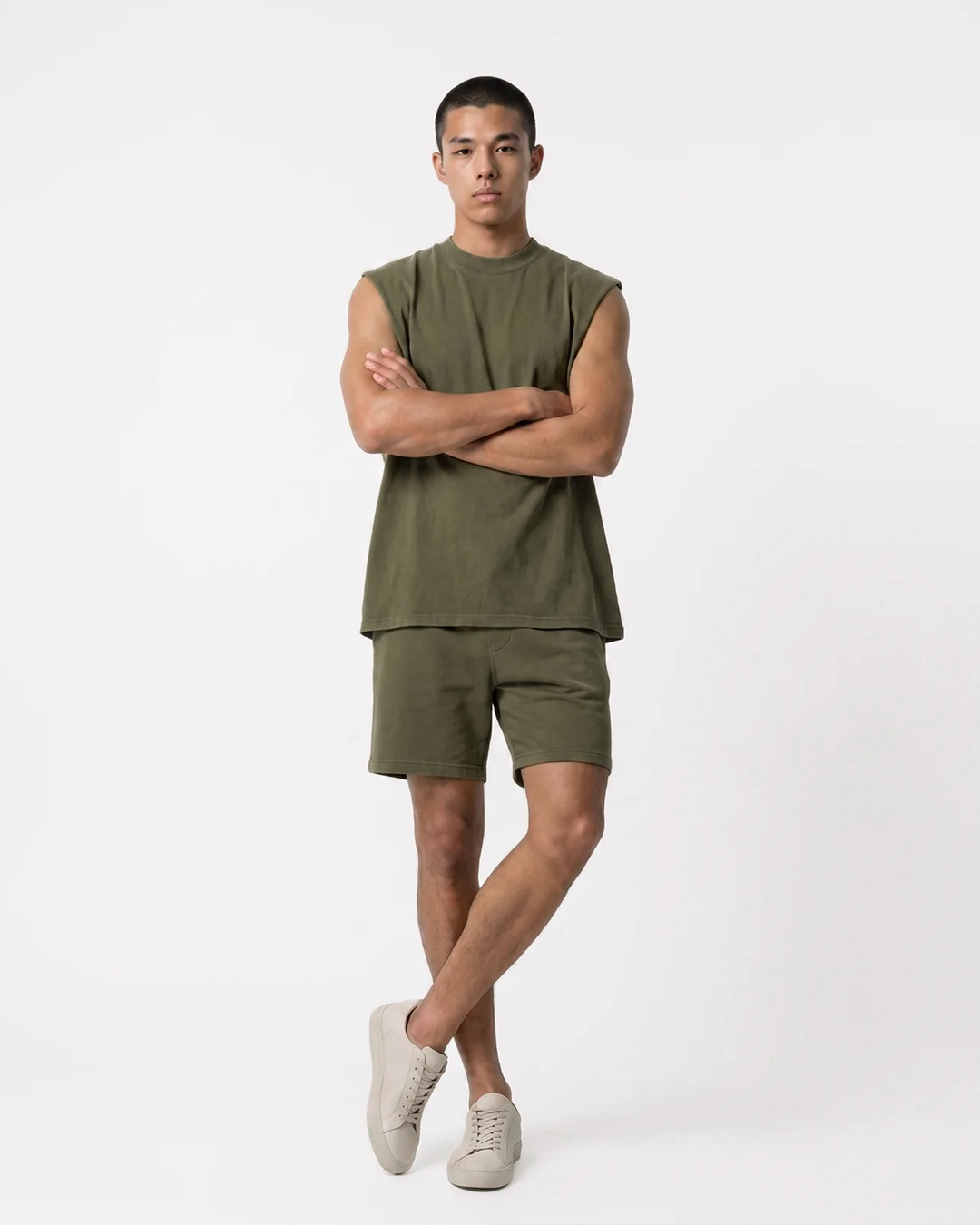 Canvas Muscle Tee - Olive