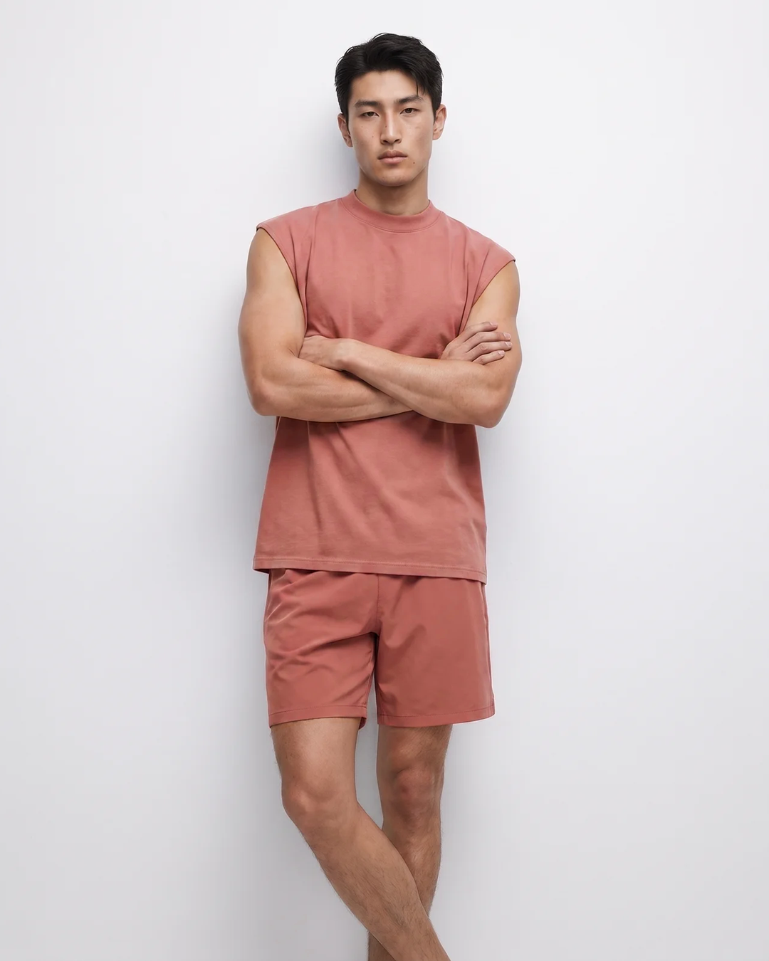 Canvas Muscle Tee - Rose Wine