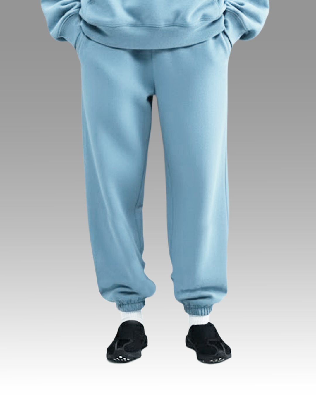 French Terry Joggers - Smokey Blue