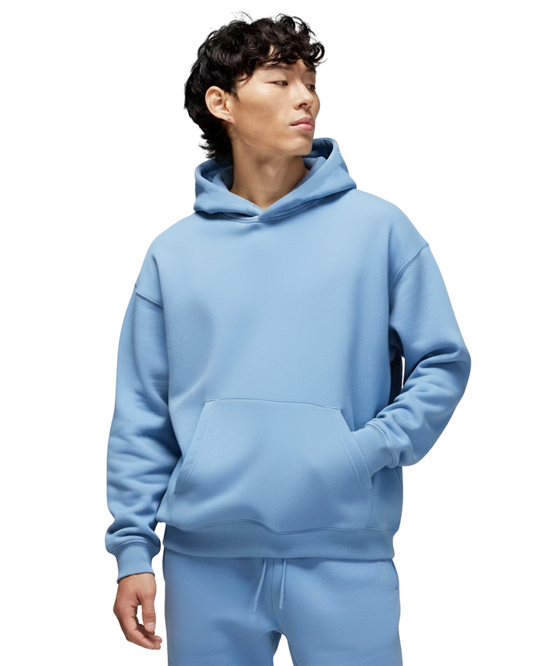 Cotton Fleece Hoodie - Smokey Blue