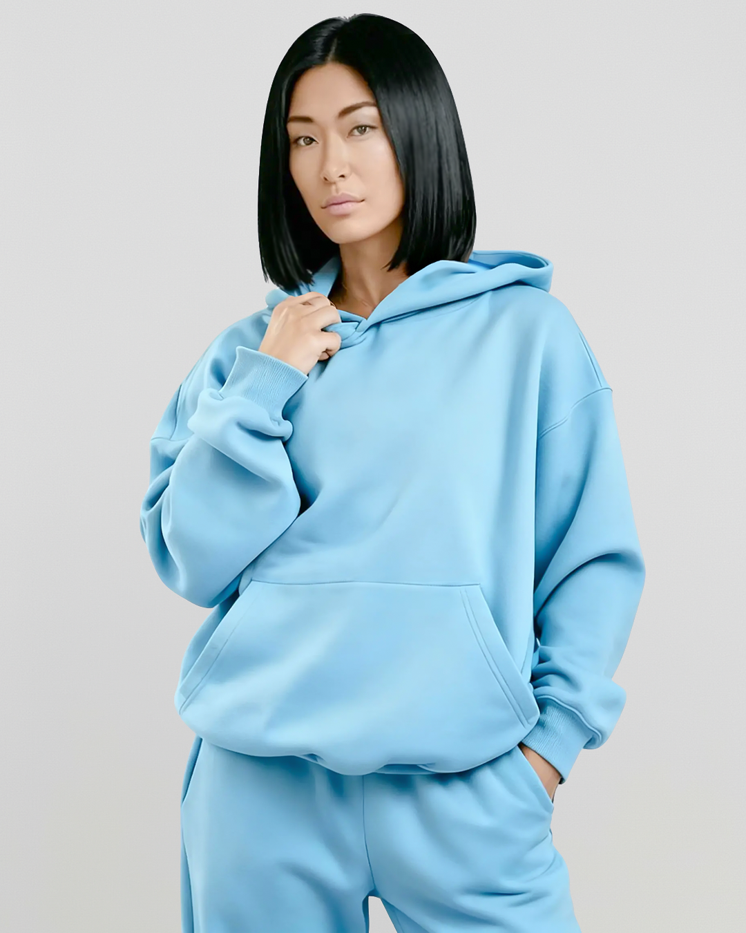 Cotton Fleece Set - Smokey Blue