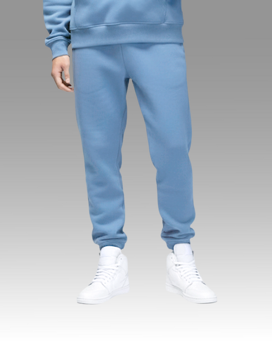 Cotton Fleece Joggers - Smokey Blue