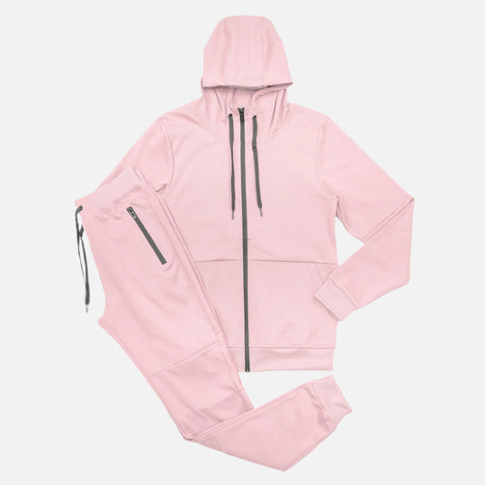 Women's Tech Fleece Tracksuit  - Pale Pink