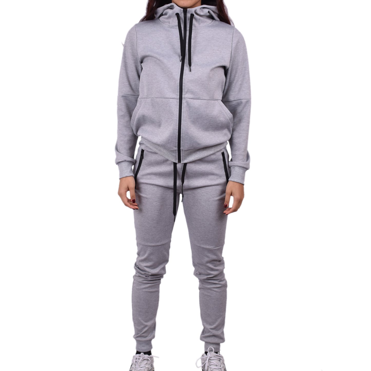 Women's Tech Fleece Tracksuit - Heather Grey