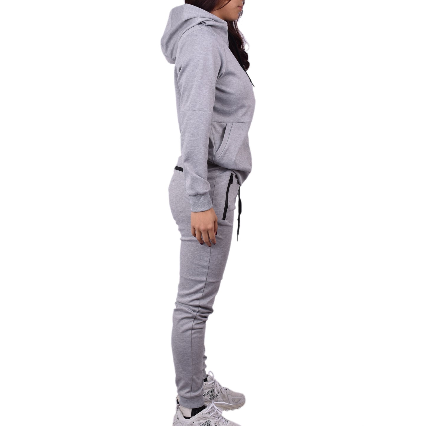 Women's Tech Fleece Tracksuit - Heather Grey