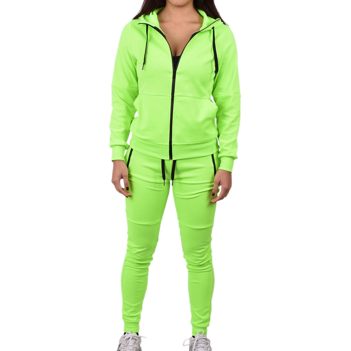Women's Tech Fleece Tracksuit - Neon Green