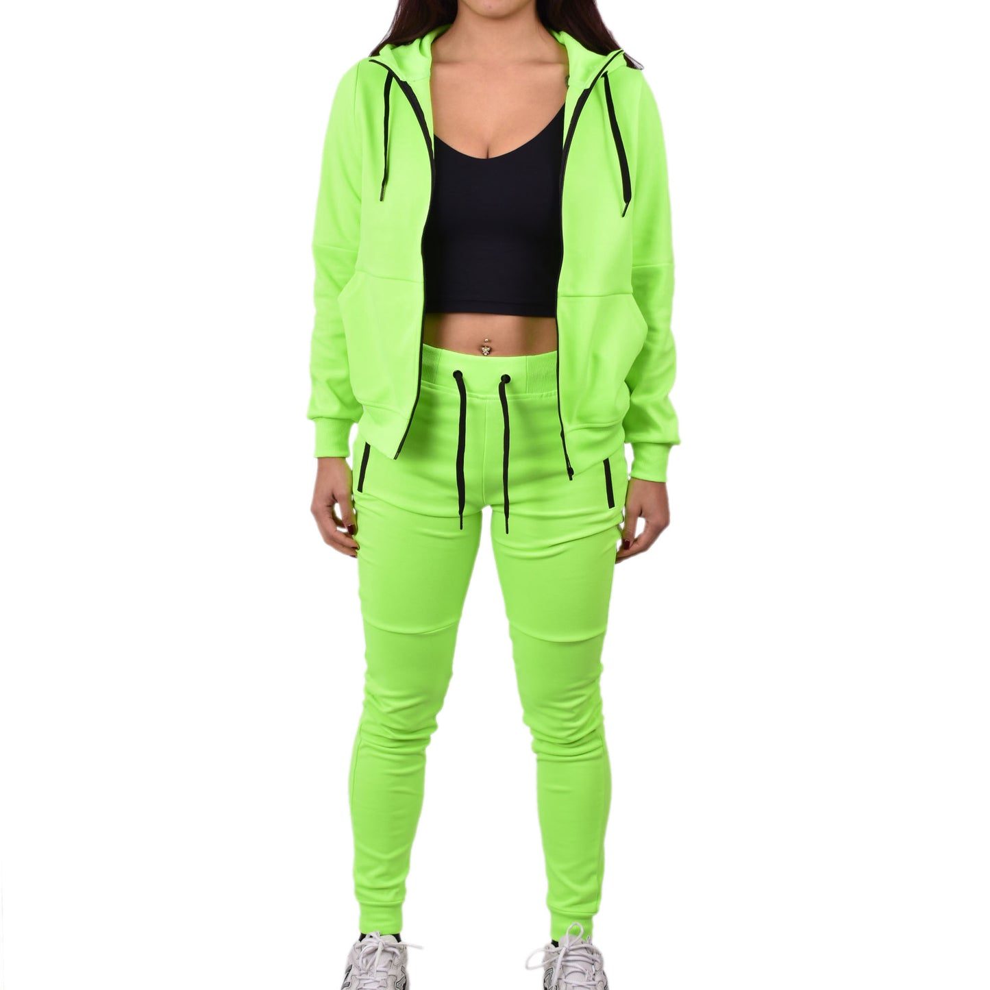Women's Tech Fleece Tracksuit - Neon Green